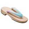 Womens Japanese Traditional Clogs Shoe Slipper Non-slip Kimono Geta Sandals - Pink Blue