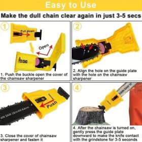 Hainsaw Teeth Sharpener, Portable Chain Saw Sharpener Tool, Chainsaw Sharpener Universal Chain Saw Blade Sharpener