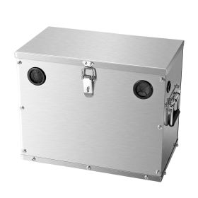 VEVOR Battery Box, Group 24/31 Trolling Motor Battery Box, Marine Batteries Case with Lock, Handles and Rubber-Grommet Cable Holes