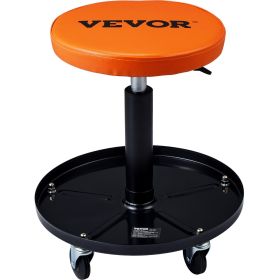VEVOR Mechanic Stool, 250 LBS Rolling Pneumatic Creeper Garage/Shop Seat, Adjustable Height 22 in-28 in Padded Rolling Workshop Stool with Tool Tray