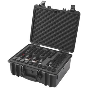 VEVOR Hard Pistol Cases with Pre-cut Lining, Waterproof & Dustproof Hard Gun Case for 5 Pistol, 18.9Ã—16.3Ã—8.5 in Lockable Pistol Case, Black