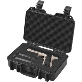 VEVOR Hard Pistol Cases with Pre-cut PU Foam, Waterproof & Dustproof Hard Gun Case for 1 Pistol, 12.59Ã—9.01Ã—4.4 in Lockable Pistol Case, Black