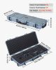 VEVOR Hard Rifle Case, Lockable Rifle Case with Pre-cut Foams, 42 in Movable Gun Storage with Wheels