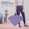 Foldable Crash Mat, Pole Padding with Carrying Handles and EPE Foam for Dance Training and Exercise, Purple