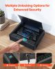 VEVOR Gun Safe, Heavy Duty Handgun Safe with Fingerprint/Password/Key, 3-Way Quick Access Firearm Case Box with Lighting for 2 Pistols & 2 Magazines