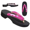 Japanese Traditional Clogs Shoe Slipper for Womens Non-slip Kimono Geta Sandals - Pink Sakura