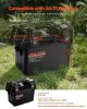 VEVOR Battery Box, Group 24/31 Trolling Motor Battery Box, 12V/24V Marine Batteries Case with PP Shell and Dual Straps, Smart Batteries Case