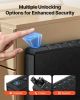 VEVOR Gun Safe, Slider Handgun Gun Safe with Fingerprint/Password/Key, 3-Way Quick Access Firearm Case Box with Lighting for 1 Pistol & Magazine