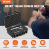 VEVOR Hard Pistol Cases with Pre-cut PU Foam, Waterproof & Dustproof Hard Gun Case for 1 Pistol, 12.59Ã—9.01Ã—4.4 in Lockable Pistol Case, Black