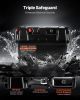 VEVOR Battery Box, Group 24/27 Trolling Motor Battery Box, 12V/24V Marine Batteries Case with PP Shell and Dual Straps, Smart Batteries Case