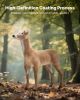 VEVOR Deer Decoy, Outdoor Deer Decoys for Hunting, Realistic Durable HDPE Doe Hunting Decoy, Foldable Legs for Easy to Carry and Use