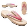Womens Japanese Traditional Clogs Shoe Slipper Non-slip Kimono Geta Sandals - Red