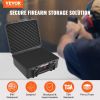 VEVOR Hard Pistol Cases with Pre-cut PU Foam, Waterproof & Dustproof Hard Gun Case for 6 Pistol, 19.3Ã—17.1Ã—8.3 in Lockable Pistol Case, Black