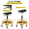 VEVOR Rolling Garage Stool, 300LBS Capacity, Adjustable Height from 24 in to 28.7 in, Mechanic Seat with 360-degree Swivel Wheels and Tool Tray
