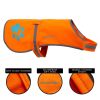 Soft shell Waterproof Dog Vest L Size Hi Visibility Reflective Jacket with Light Fleece Lining. Ideal in Cooler Climates. Blaze Orange Fabric Protects