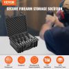 VEVOR Hard Pistol Cases with Pre-cut Lining, Waterproof & Dustproof Hard Gun Case for 5 Pistol, 18.9Ã—16.3Ã—8.5 in Lockable Pistol Case, Black