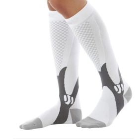 Compression Socks For Men&Women Best Graduated Athletic Fit For Running Flight Travel Boost Stamina Circulation&Recovery Socks (Option: White 3PC-S M)