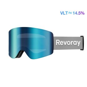 Passion M2 Ski Goggles with Magnetics Lens Changing And XPatina-Tech (Color: Grey Strap + OKLBlue Lens)
