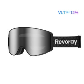 Passion M1 Ski Goggles with Magnetic System And Locking Mechanism (Color: Black Strap + Platinum Lens)