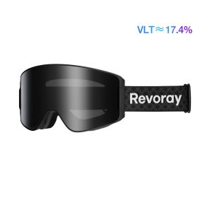 Passion M1 Ski Goggles with Magnetic System And Locking Mechanism (Color: Black Strap + Silver Lens)