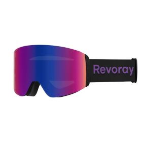 Passion M Pro Ski Goggles with Magnetics Lens Changing And XPatina-Tech Pro (Color: Black Strap + Purple Red Lens)