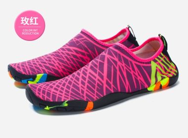 2022 Sports Water Sneakers Unisex Swimming Aqua Seaside Slippers Surf Upstream Light Quick-Drying Beach Water Shoes (Color: RRd, Shoe Size: 38)