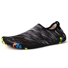 2022 Sports Water Sneakers Unisex Swimming Aqua Seaside Slippers Surf Upstream Light Quick-Drying Beach Water Shoes (Color: Bk, Shoe Size: 40)