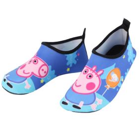 Marvel Spider-Man Boys Floor Socks Girls Frozen Elsa Children Outdoor Water Shoes Kids Diving Wading Shoes Beach Swimming Shoes (Color: piggy-22, Shoe Size: 30-31(18cm insole))