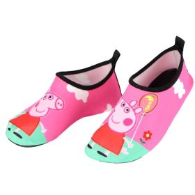 Marvel Spider-Man Boys Floor Socks Girls Frozen Elsa Children Outdoor Water Shoes Kids Diving Wading Shoes Beach Swimming Shoes (Color: piggy-21, Shoe Size: 34-35(20.4cm insole))