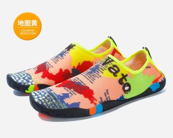 2022 Sports Water Sneakers Unisex Swimming Aqua Seaside Slippers Surf Upstream Light Quick-Drying Beach Water Shoes (Color: Mor, Shoe Size: 36)