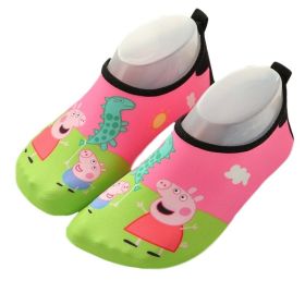 Marvel Spider-Man Boys Floor Socks Girls Frozen Elsa Children Outdoor Water Shoes Kids Diving Wading Shoes Beach Swimming Shoes (Color: piggy-27, Shoe Size: 34-35(20.4cm insole))