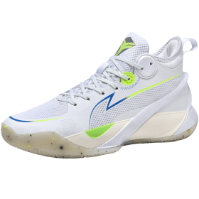New couple basketball shoes men's sports shoes women's breathable cushioning non-slip wear-resistant gym training sports shoes (Color: White, size: 45)