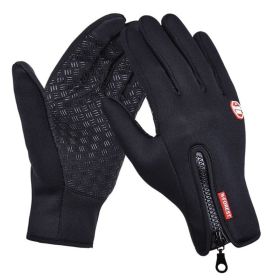 Hot Winter Gloves For Men Women Touchscreen Warm Outdoor Cycling Driving Motorcycle Cold Gloves Windproof Non-Slip Womens Gloves (Gloves Size: M, Color: Black)