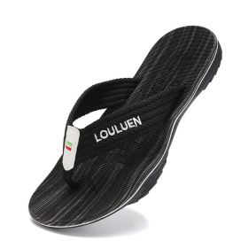 Men's slippers; fashion anti-slip flip-flops; and outdoor men's sandals and slippers. (colour: black, size: 41)