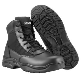 VEVOR Men's Military Tactical Boots, 6 inch Combat Hiking Work Boots, Lightweight & Breathable & Sturdy Mens Motorcycle Interceptor Trooper Boot (Shoe Size: US 10.5, size: 6 inch)