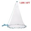 6/8/10/12/16FT Fishing Cast Net Bait Easy Throw Hand Cast Strong Nylon Mesh USA