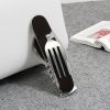 "6-in-1 Stainless Steel Cutlery Set â€“ Folding Knife/Fork/Spoon for Camping"