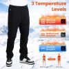 Winter Heated Pants for Men Women with 12 Heating Zones 5V USB Powered Heating Trouser with 3 Heating Levels Machine Washable for Outdoor Winter Activ