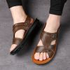 Summer new men's sandals trend casual fashion men's sandals beach shoes large size sandals one shoe two wear