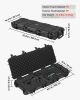 VEVOR Hard Rifle Case, Lockable Rifle Case with Pre-cut Foams, 40 in Gun Storage with Wheels