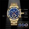 Fashion Mens Watches Luxury Men Sports Gold Stainless Steel Quartz Wrist Watch Man Business Casual Leather Watch Ñ‡Ð°ÑÑ‹ Ð¼ÑƒÐ¶ÑÐºÐ¸Ðµ