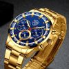 Fashion Mens Watches Luxury Men Sports Gold Stainless Steel Quartz Wrist Watch Man Business Casual Leather Watch Ñ‡Ð°ÑÑ‹ Ð¼ÑƒÐ¶ÑÐºÐ¸Ðµ