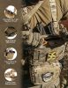 Chest Rig Molle Modular Micro Fight Chest Rigs Adjustable&Detachable with 5.56/7.62 Magazine Pouch
